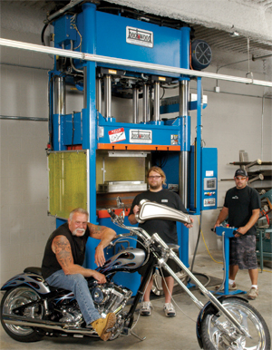 OCC uses a new 350-ton Beckwood hydraulic press