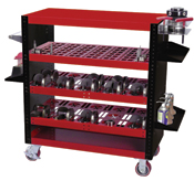 Carts protect, organize punch-press tooling