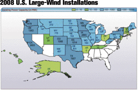 Map shows large-wind capacity