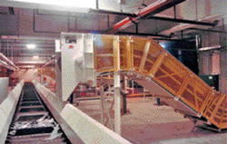 Press lines are interlocked to a main scrap conveyor
