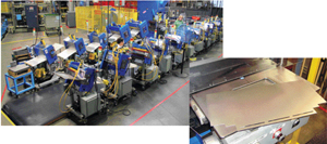 This Chaku-Chaku production line completes drawer-front forming operations