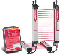 Factory-reporting software safety light curtains