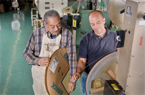 A pressroom filled with 15 high-speed stamping lines