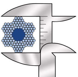 Measuring wire ropes