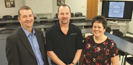 Batesville Tool and Die's co-op program, Jody Fledderman, Joel Fledderman and Carla Enzinger