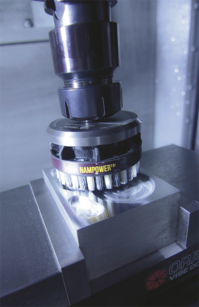 The unique combination of automated deburring and surface finishing eliminates several time-consuming and laborious processes at Orange Vise.