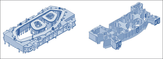 when stamping high-strength steels, the blankholder is larger in size and more solid in its design