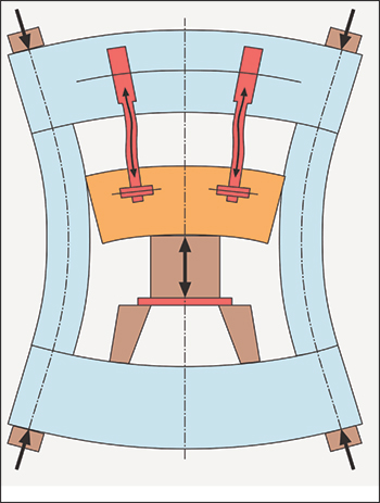 cross section of cut HSS material