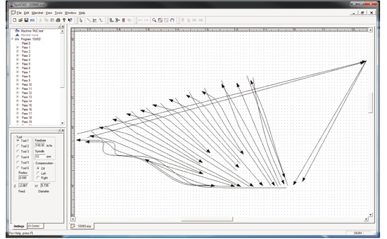 software includes a tool path creation utility