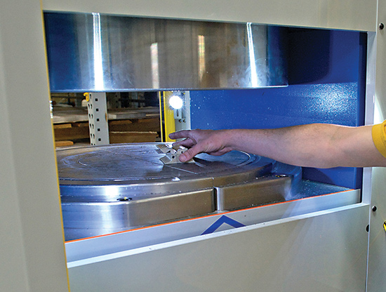 Steelville Manufacturing employs this new Triform 24-5BD sheet hudroforming press