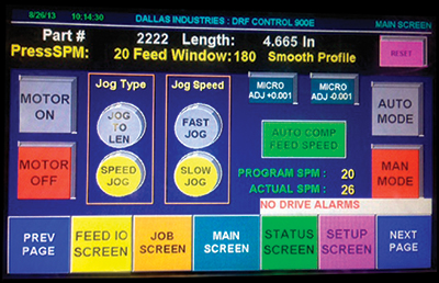 Dallas Industries Servo-feed press feed control