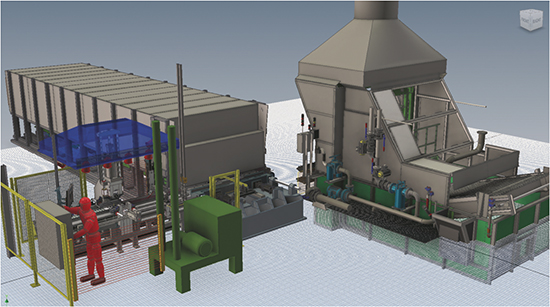 forming station and punch press with furnace in the middle