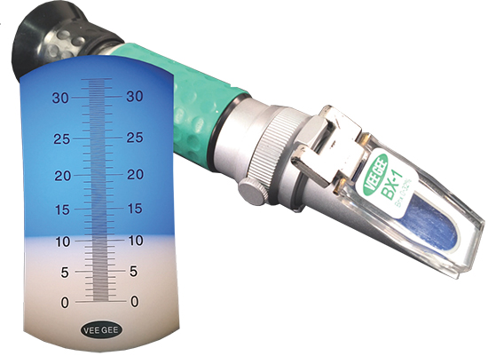 Refractometers give accurate readings of the process fluids