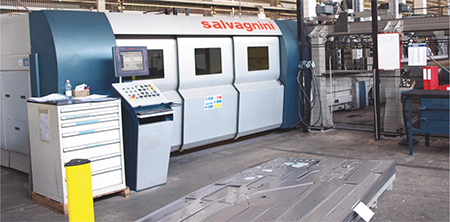 Salvagnini Model L5 3 kW fiber-laser cutting machine