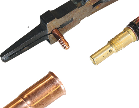 threaded consumables use brass to copper connections