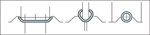 Forming a curl on an electrical terminal