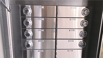 A completed VSI American-series safe deposit box