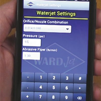 Waterjet Users—Download 
a Feed-Rate Calculator 
for Your Android Device