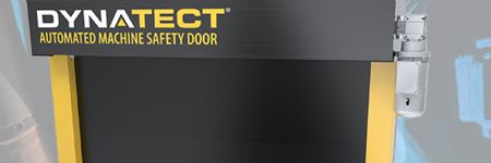 High-Speed Fabric Roll-Up Door Safeguards 
Machine Access