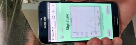 Phone App Monitors Press Tonnage