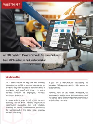 An ERP Solution Provider's Guide for Manufacturers