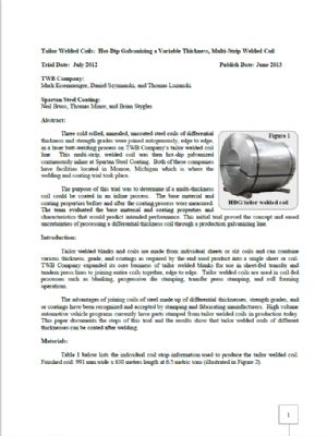 Hot-Dip Galvanizing a Multi-Strip Welded Coil