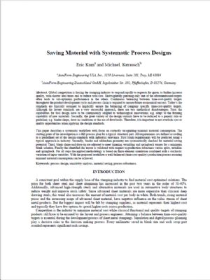 Saving Material with Systematic Process Designs