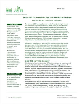 The Cost of Complacency in Manufacturing
