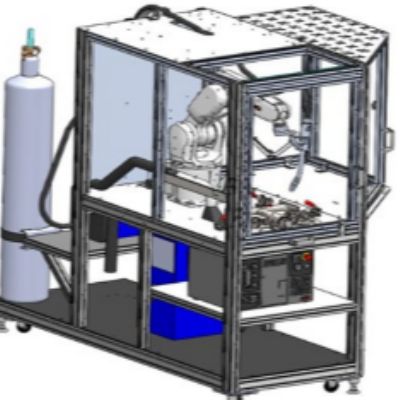 Mobile, Robotic Welding-Training Cart Suitable for the Plant Floor