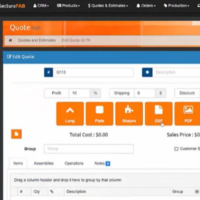 Enhanced Automated Quoting System for Fabricators