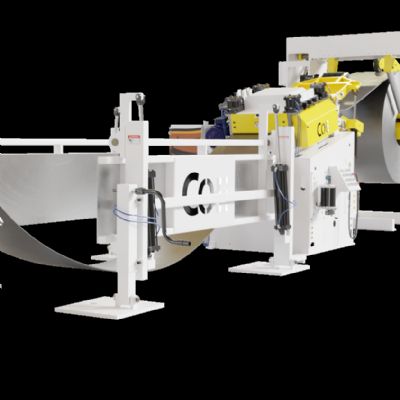 Servo Feed Line Featured, with Automated Straightener Setup