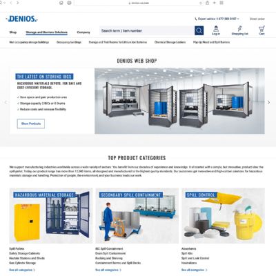 Denios Upgrades its Online Store for Chemical Storage Cabine...
