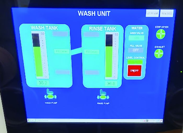 wash unit dashboard