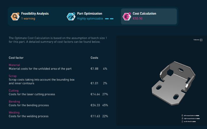 Optimate-App-Cost-Calculation-sheet-metal-processing