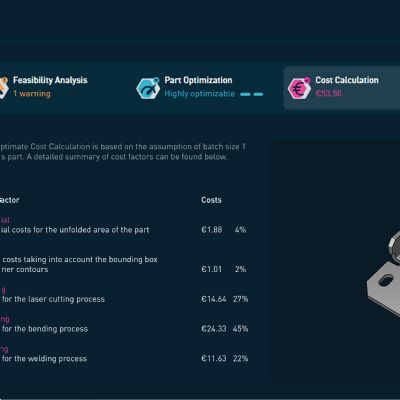 One-Click Cost Calculation for Sheet Metal-Fabricating Proce...