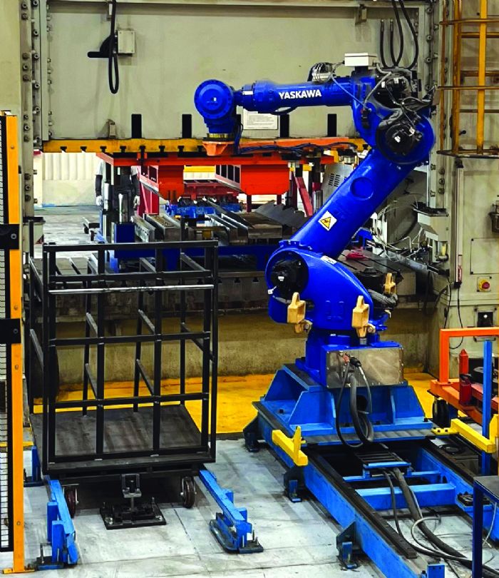 EZI Metales Photo A Yaskawa robot Stamtec press