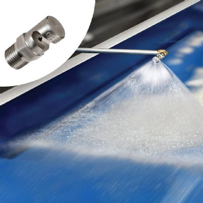 FloodStream Liquid Nozzle for Spray Applications in Tight Sp...