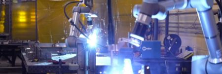 Hirebotics Cobot Welder Integrates Miller Auto DeltaWeld GMAW Power So...