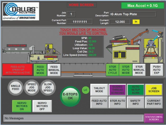 Dallas-Industries-FABTECH-2024-coil-handling-feed-line-HMI
