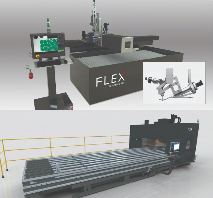 Flex-Machine-Tools-FABTECH-2024-waterjet-cutting-long-bed-machining-CNC