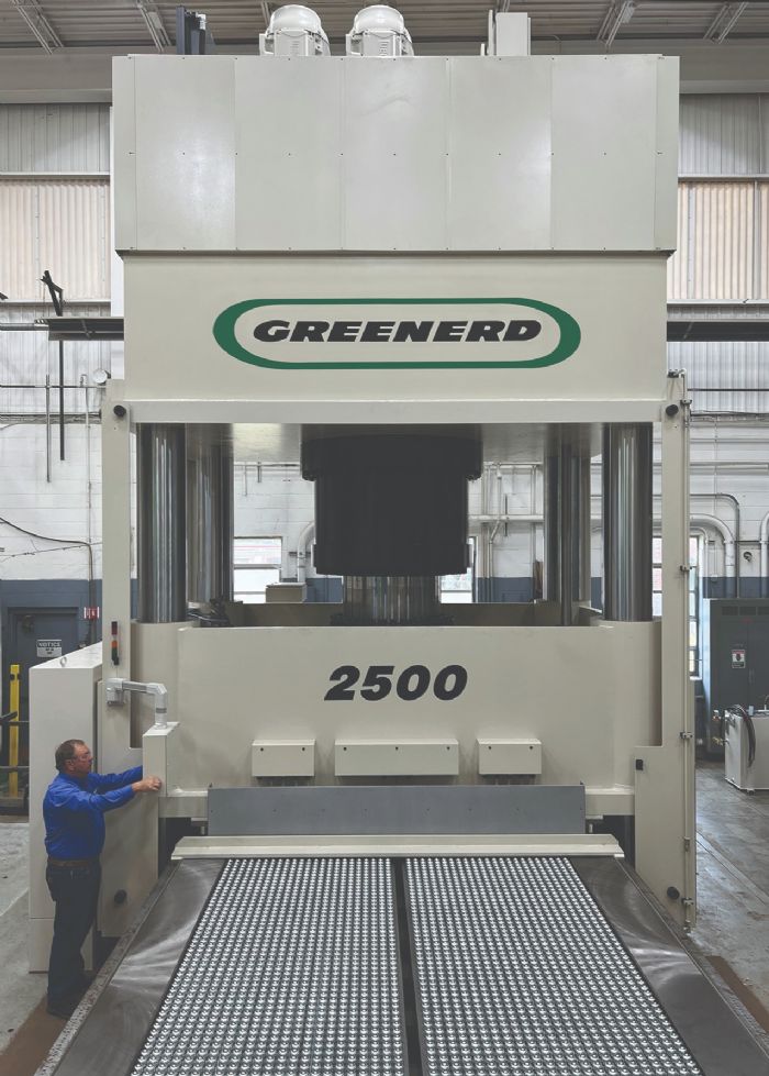 Greenerd-FABTECH-2024-Hydraulic-Press-pressroom-automation-2500-Ton