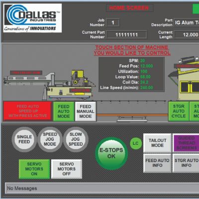 Operational Press-Feed Line and Advanced HMI