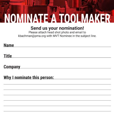 Calling All Tool- and Diemakers—and Those Who Honor Them!