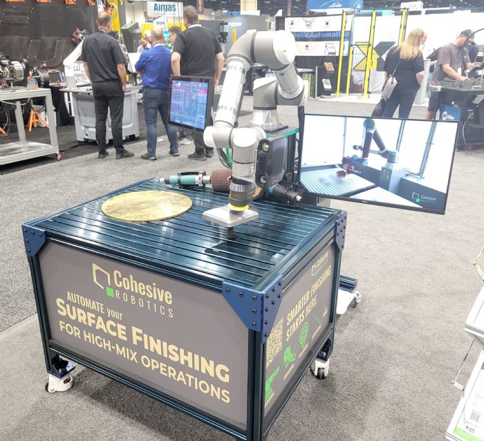 Cohesive-Robotics-Smart-Finishing-Robotic-Finishing-Cell-Universal-Robots-cobot-FABTECH-2024