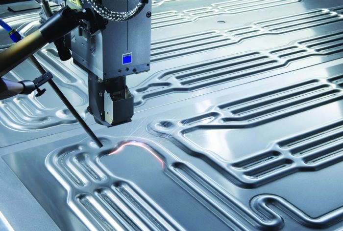 Laser Welding - Cooling Plates - closeup
