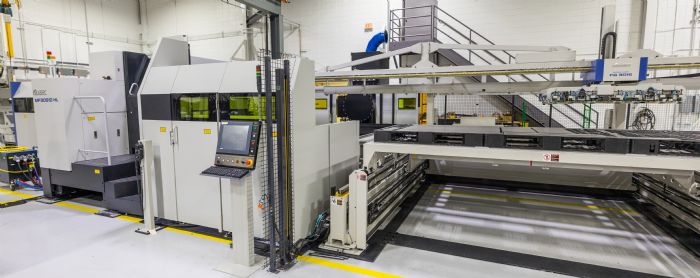 Muratec-punch-laser-combo-sorting-loader-FABTECH-2025